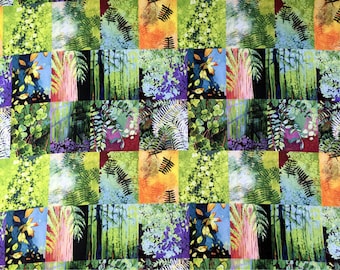 Plant Fabric,Oil Painting Fabric,Quilting/Upholstery/Sofa/Chair/Cushion/Pillow/Tablecloth/Home Decor/Drapery/Clothing/Apparel Fabric