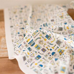 Robots katoenen linnen stof, bekleding stof / bank / stoel / kussen / kussen stof, tafelkleed stof, home decor stof, drapery stof, tas stof