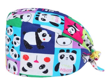 Panda Surgical Hat,Dental Hat,Chemo Hat,Panda Scrub Cap,Clinic Caps,Doctor Scrub Hat,Nurse Scrub Cap,Panda Scrub Hat,Panda Surgical Cap