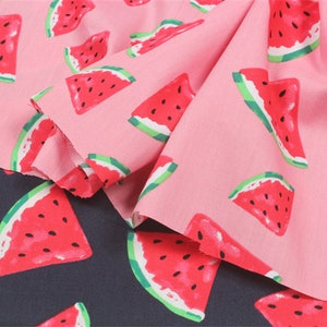 Watermelon Fabric,Home Decor/Drapery/Face Mask/Cap/Hat/Clothing/Apparel/Quilting/Upholstery/Sofa/Chair/Cushion/Pillow/Tablecloth Fabric image 3