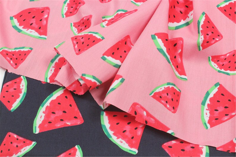 Watermelon Fabric,Home Decor/Drapery/Face Mask/Cap/Hat/Clothing/Apparel/Quilting/Upholstery/Sofa/Chair/Cushion/Pillow/Tablecloth Fabric image 3