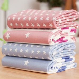 Star Printed Cotton Twill Fabric: Baby Bedding DIY Sewing (39x63 inch)