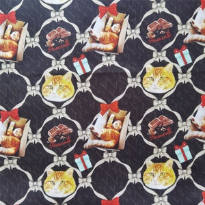 Cat Fabric,Retro Fabric,Vintage Fabric By Half Yard