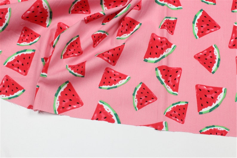 Watermelon Fabric,Home Decor/Drapery/Face Mask/Cap/Hat/Clothing/Apparel/Quilting/Upholstery/Sofa/Chair/Cushion/Pillow/Tablecloth Fabric image 9