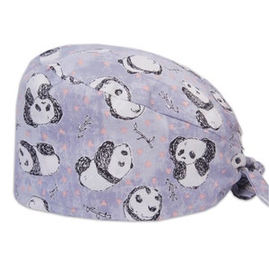 Giant Panda Surgical Cap,Panda Scrub Hat,Woman Scrub Cap,Man Surgical Hat,Panda Surgical Cap,Giant Panda Scrub Hat,Animal Scrub Cap