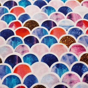 Mermaid Fabric,Mermaid Scales Fabric,Gradient Fabric,Quilting/Upholstery/Sofa/Chair/Cushion/Pillow/Home Decor/Drapery/Face Mask/Hat Fabric