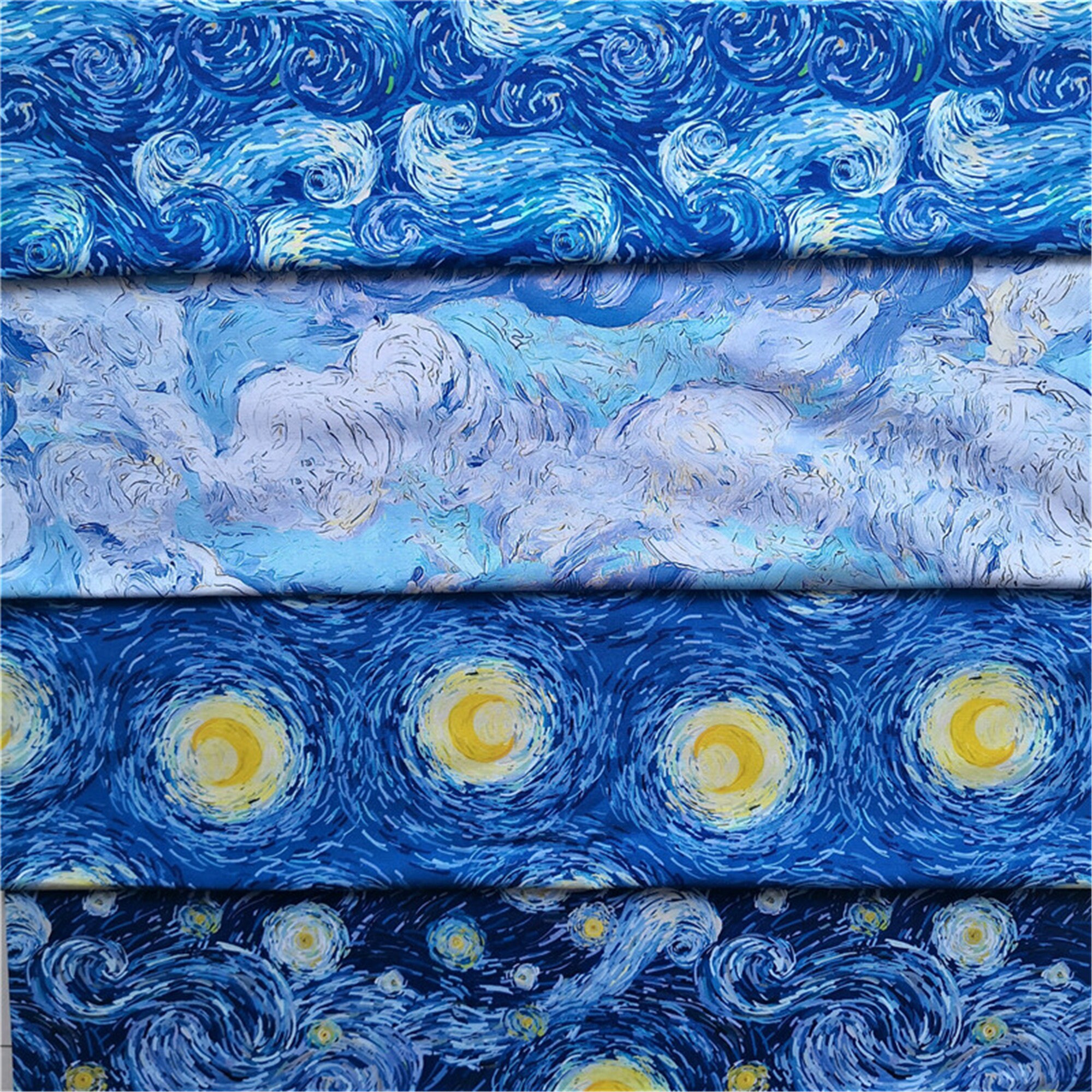 Van Gogh FabricThe Starry Night Fabric By Half Yard Etsy