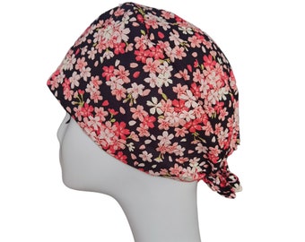 Sakura Surgical Scrub Hat: Floral Japanese Cherry Blossom Cap