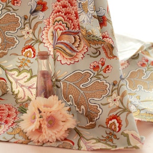 China pioen bloemen bloem katoenen canvas dikke stof, bekledingsstof, tafelkleed stof, kussenstof, woondecoratiestof, kussenstof