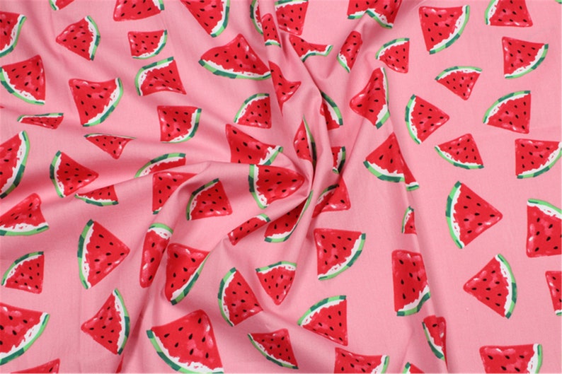 Watermelon Fabric,Home Decor/Drapery/Face Mask/Cap/Hat/Clothing/Apparel/Quilting/Upholstery/Sofa/Chair/Cushion/Pillow/Tablecloth Fabric image 7