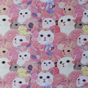 Cat Fabric,Fantasy Fabric,Lolita Fabric,Quilting/Upholstery/Sofa/Chair/Cushion/Pillow/Tablecloth/Home Decor/Drapery/Clothing/Apparel Fabric