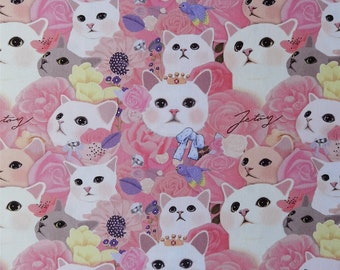Cat Fabric,Fantasy Fabric,Lolita Fabric,Quilting/Upholstery/Sofa/Chair/Cushion/Pillow/Tablecloth/Home Decor/Drapery/Clothing/Apparel Fabric