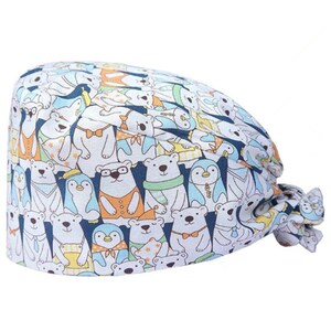 Winter Scrub Cap,North Bear Scrub Cap,Cute Surgical Cap,Bear Scrub Hat,Womens Surgical Cap,Man Scrub Hat,Mens Surgical Cap,Winter Scrub Hat