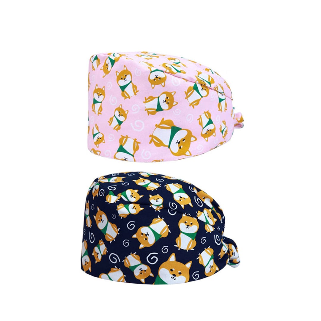 Shiba Surgical Cap,shiba Scrub Hat,dog Scrub Cap,dog Surgical Hat,puppy Surgical Hat,dog Scrub