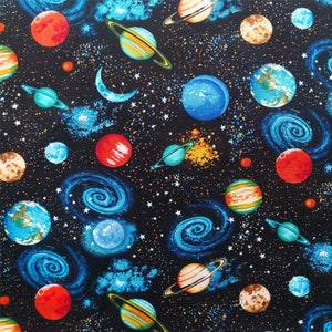 Space Fabric,Galaxy Fabric,Universe Fabric,Stars Fabric,Moon Fabric,Quilting/Upholstery/Home Decor/Drapery/Face Mask/Cap/Hat/Clothing Fabric
