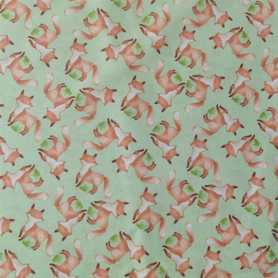 Fox Foxes Fabric,Home Decor/Drapery/Face Mask/Cap/Hat/Clothing/Apparel/Quilting/Upholstery/Sofa/Chair/Cushion/Pillow/Tablecloth Fabric