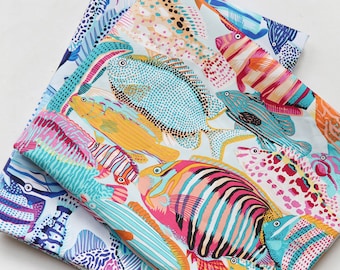 Fish Ethnic Cotton Canvas Fabric,Upholstery Fabric,Sofa Fabric,Chair Fabric,Cushion Fabric,Pillow Fabric,Tablecloth Fabric,Home Decor Fabric
