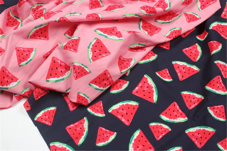 Watermelon Fabric,Home Decor/Drapery/Face Mask/Cap/Hat/Clothing/Apparel/Quilting/Upholstery/Sofa/Chair/Cushion/Pillow/Tablecloth Fabric image 2