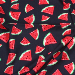 Watermelon Fabric,Home Decor/Drapery/Face Mask/Cap/Hat/Clothing/Apparel/Quilting/Upholstery/Sofa/Chair/Cushion/Pillow/Tablecloth Fabric Blue