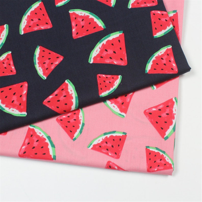 Watermelon Fabric,Home Decor/Drapery/Face Mask/Cap/Hat/Clothing/Apparel/Quilting/Upholstery/Sofa/Chair/Cushion/Pillow/Tablecloth Fabric image 1