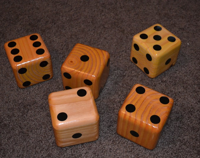 Yard Yahtzee Oversized Yahtzee Dice Etsy