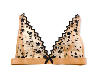 Nude Bralette Embroidery - Etsy