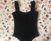 Ray Shells Black Ribbed Swimming Costume
