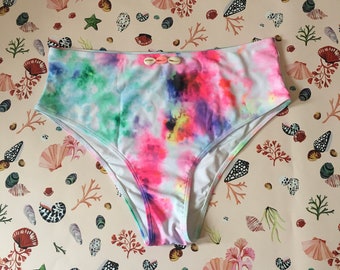 Bree Shells Rainbow Print High Waisted Bikini Briefs