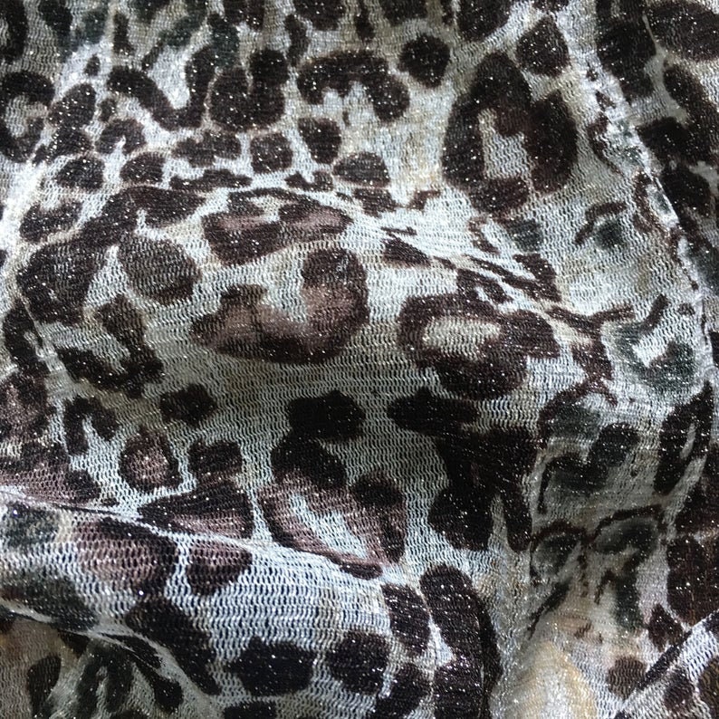 SALE Selima Leopard Print Sheer Brown Glitter Camisole | Etsy