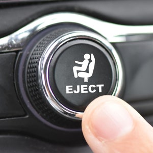 Eject Seat Blank Button Decal for Car, Car Button Decals, Funny Car Accessories for Men, Prank Car Sticker, Small Gifts for Him