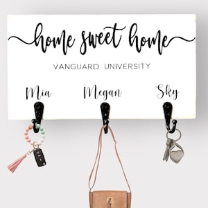 Home Sweet Home Key Holder, Dorm Decor for College Girls, Dorm Welcome Sign, College  Essentials, New Apartment Gift for Her, Roommate Gift
