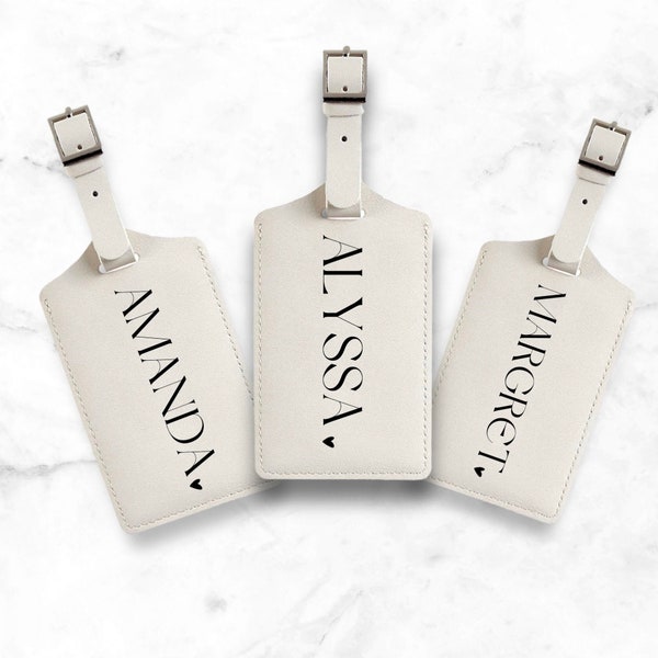 Personalized Leather Luggage Tag, Travel Essentials for Women, Custom Luggage Tag, Travel Accessories,  Travel Gifts for Friends, Bridesmaid