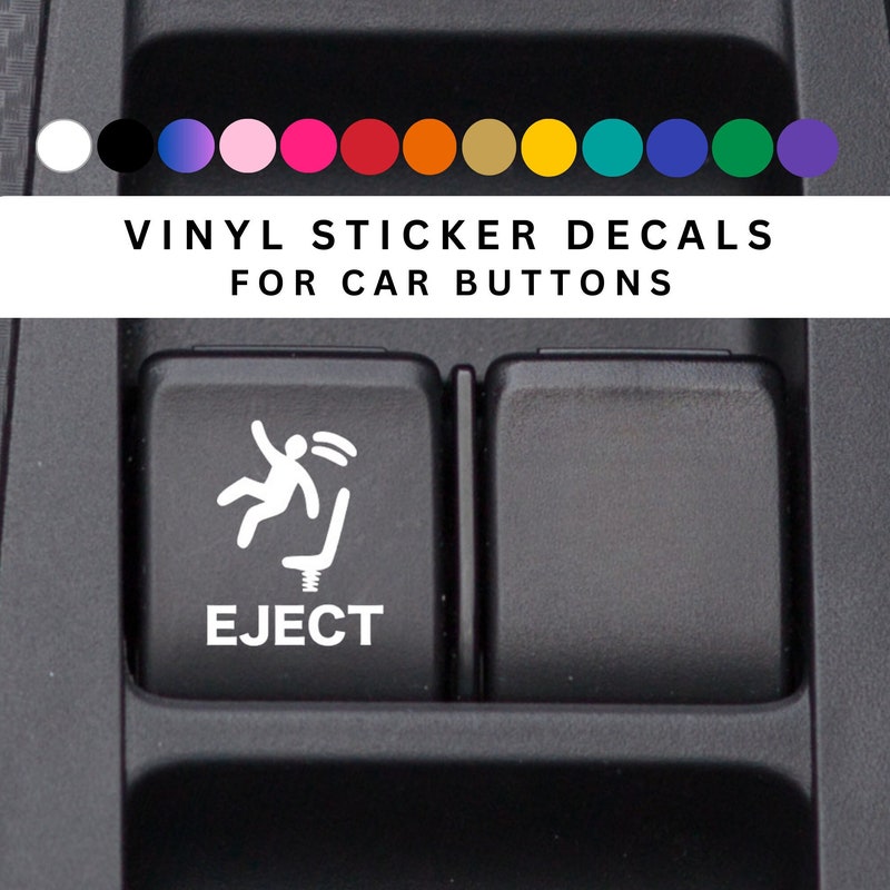 Ejector Button Sticker Funny Car - Etsy