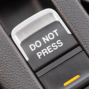DO NOT PRESS Car Button Decal, Funny Car Accessory