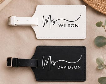 Etiqueta de equipaje personalizada, regalos para novias, etiqueta de cuero personalizada para bolso