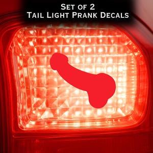 Funny Car Decals 2 Pack Tail Light Decal Prank, Trending Now Car Accessories for Men, Gag Gifts for Adults