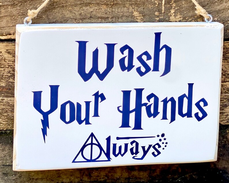 Wash Your Hands Bathroom Sign Bathroom Wall Decor Potter Etsy