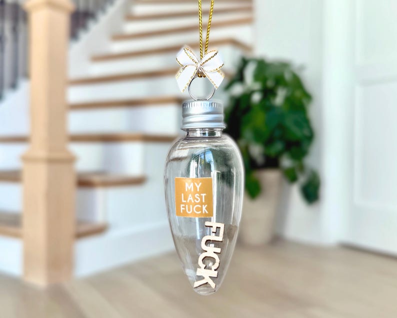Funny Christmas Ornament- My Last Fuck, Secret Santa Holiday Gag Gift, White Elephant Gift image 4
