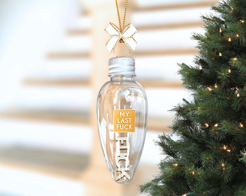Funny Christmas Ornament- My Last Fuck, Secret Santa Holiday Gag Gift, White Elephant Gift image 6