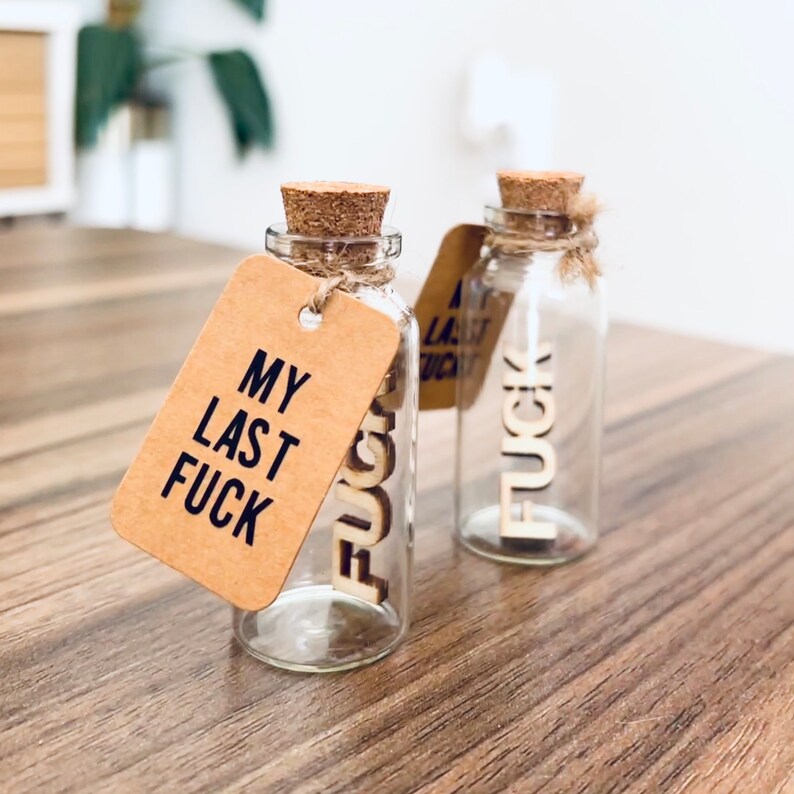 Personalized Mini Last Fuck Bottle, Jar of Fs, Funny Christmas Gifts