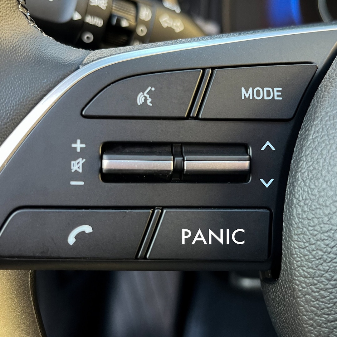 Panic Button Blank Button Decal for Car, Car Button Decals, Funny Car ...
