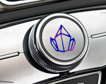 Mini Crystal Car Decal for Blank Car Buttons, Cute Car Decor, Cute Car Accessories for Women, Witchy Car Decal