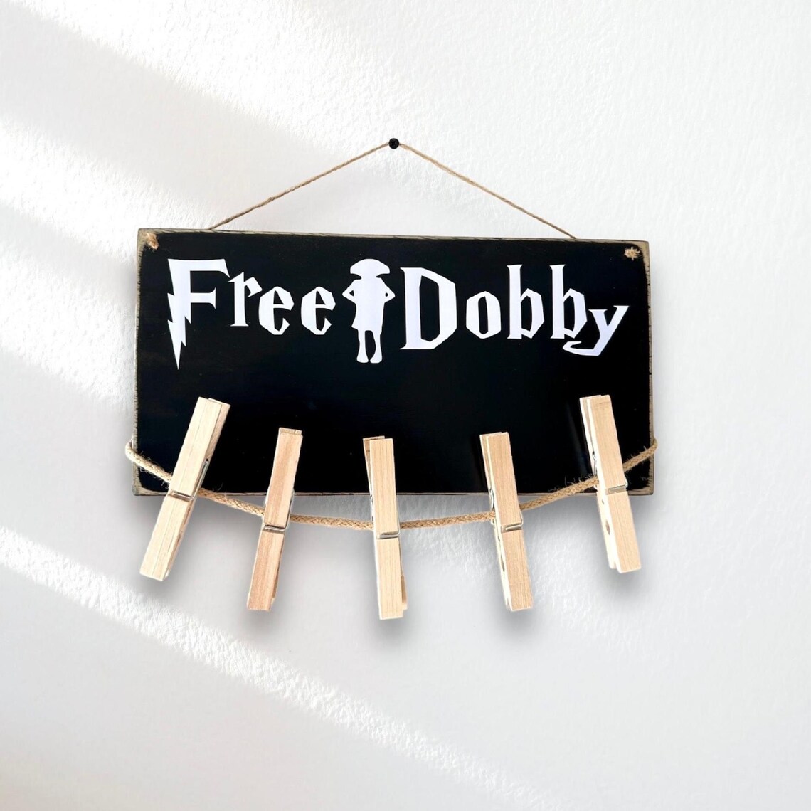 Free Dobby Sign With Sock Holder, House Elf Laundry Room Wall Decor ...
