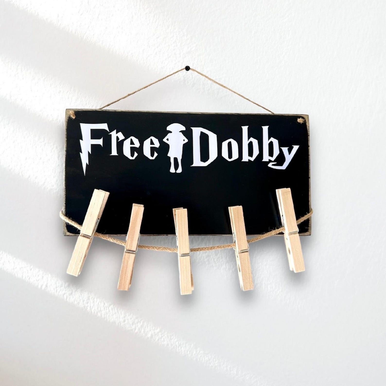 Free Dobby Sign With Sock Holder, House Elf Laundry Room Wall Decor ...