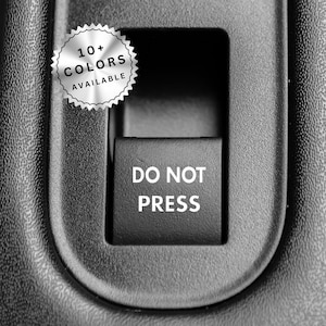 DO NOT PRESS Car Button Decal, Blank Button Stickers, Car Accessories for Women, Small Gift for Him