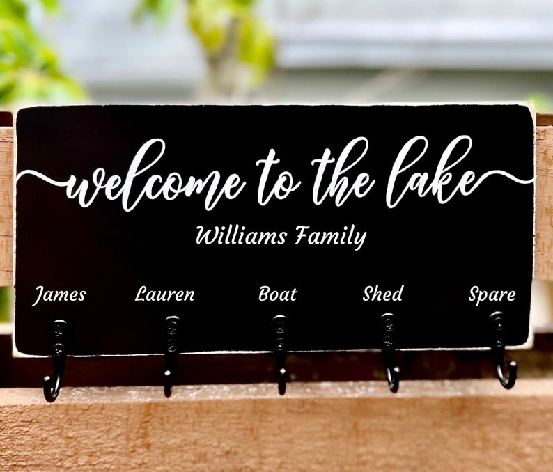 Personalized Lake House Key Holder to the Lake Key Etsy