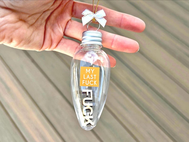 Funny Christmas Ornament- My Last Fuck, Secret Santa Holiday Gag Gift, White Elephant Gift image 3