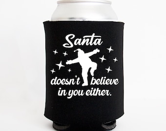 Santa Claus tampoco cree en ti. Enfriador de latas, divertidos regalos para adultos, regalos de elefante blanco.