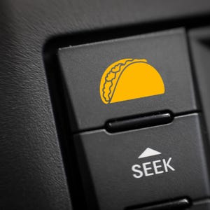 Taco Knopf Aufkleber für Auto, leere Knopf, Vinyl Aufkleber, Auto Aufkleber, lustiges Autozubehör für Jugendliche, Auto Kerl Geschenk, Geschenk für Freund Bild 3