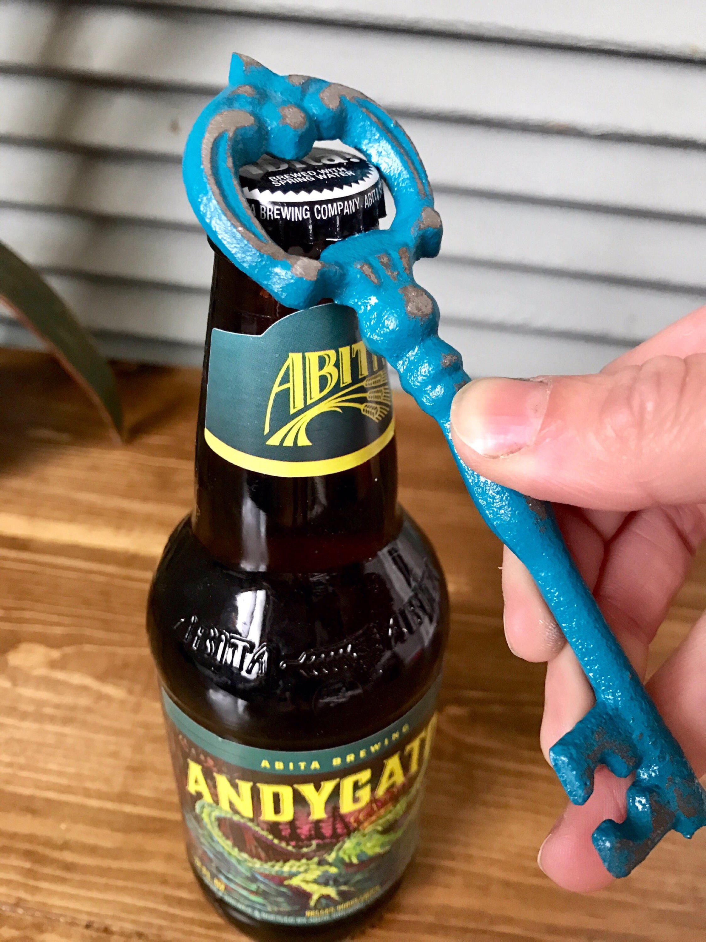 Vintage Key Beer Bottle Opener Church Key Skeleton Key Cast Etsy